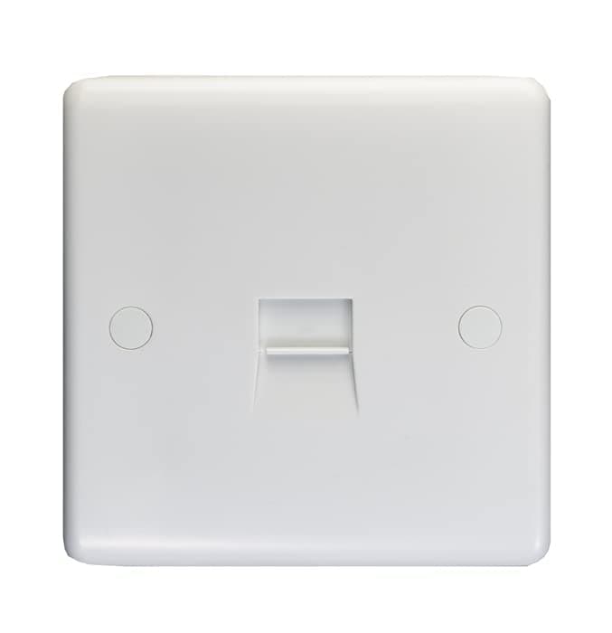 Eurolite Enhance White Plastic 1 Gang Tel Socket Secondary