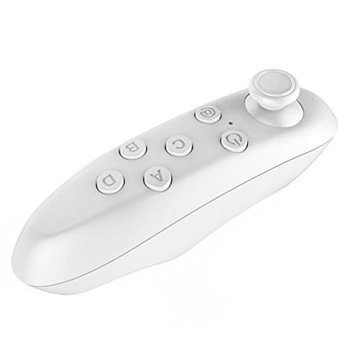 Ouonline Universal Portable Wireless Bluetooth Remote Controller Gamepad For 3D VR Glasses Virtual Reality Headset PC Smartphones Compatible with Android System (White)
