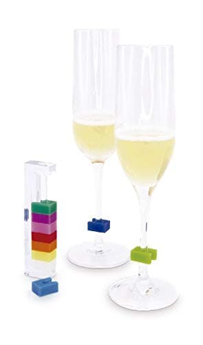 PulltexBlister Wine Glass Identifier, Rubber, Multi-Colour, 15 x 9 x 1.5 cm