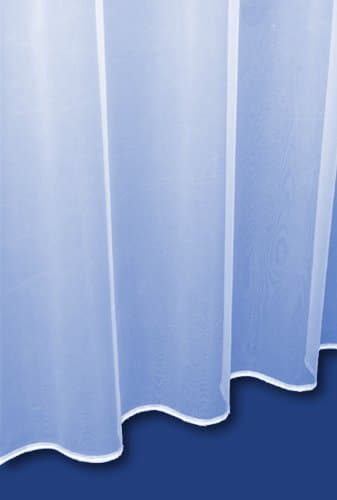 Sue White. Plain Lead Weighted Voile Net Curtain. Multiple Drops. Sold By The Metre (48" Drop (121cm))