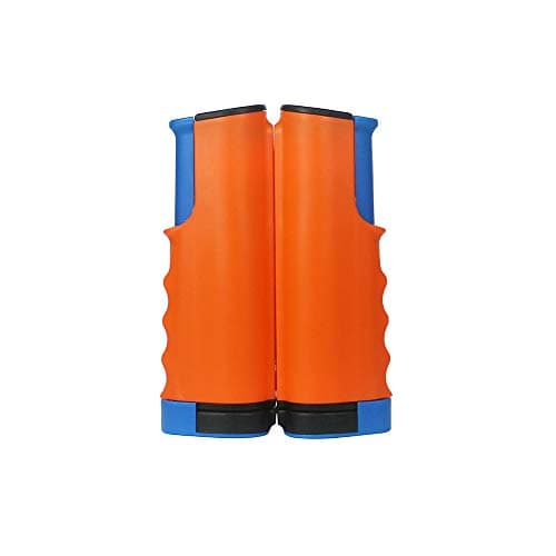 Retractable Ping Pong Net -Table Tennis Post Set Replacement, Adjustable Any Table Anywhere, Portable Holder Cover Case Bag, Indoor Outdoor Game Accessories (Orange)
