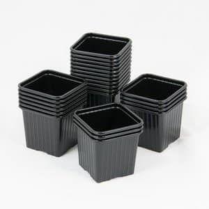 Black Seedling Pots 8 x 8 x 7 cm