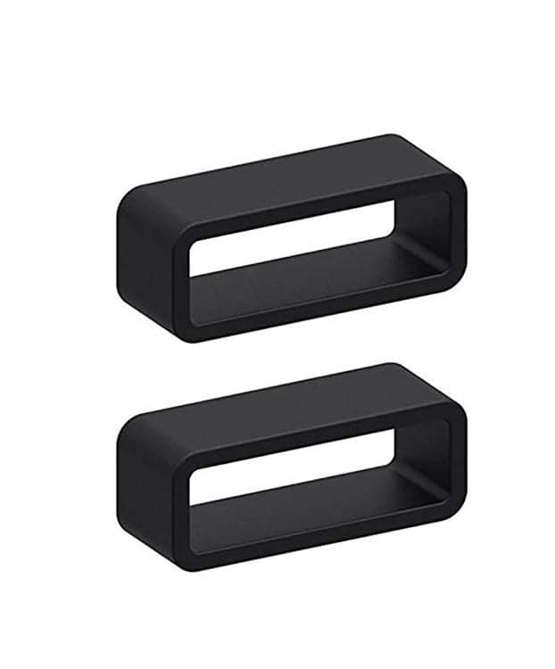 Rubber Silicone Watch Band Strap Loops/Keepers Holder Retainer Loop Replacement - (Black, Pack of 2, 16mm 18mm 20mm 22mm 24mm 26mm)