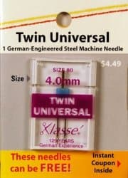 Klasse' Twin Universal Needle 80/4.0mm