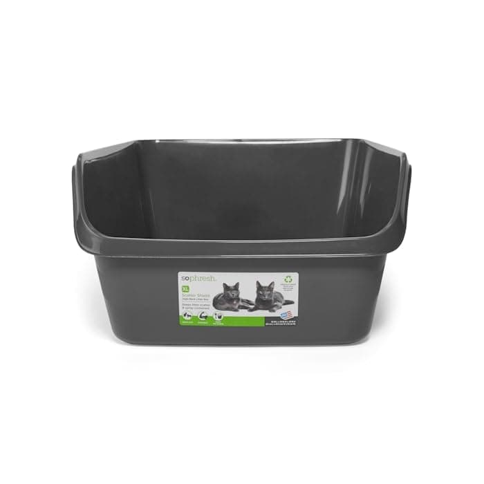 So Phresh by Petco Scatter Shield High-Back Litter Box Charcoal X-Large 24" L X 18" W X 10" H