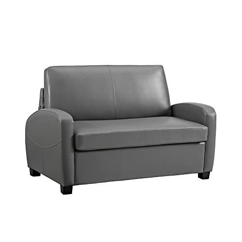 Dorel Living Carver Sleeper Sofa, Twin, Gray