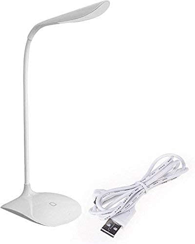 ASGTRADE LED Touch On/Off Switch Desk Lamp/Student Study Reading Dimmer Rechargeable Led Table Lamps(White)