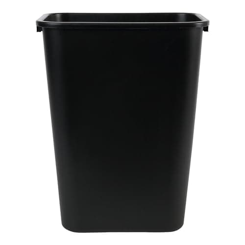 Boardwalk Soft-Sided Plastic Wastebasket, Commerical Trash Can for Office, Kitchen, Bathroom, 41 qt, Black
