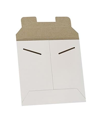 Mailers | Reusable Rigid Shipping Envelopes | Repurpose Easy Packaging with Tab Lock Closure | Built-in Corner Protection | Stays Flat During Delivery | White | 200 Per Case | 6" x 6"