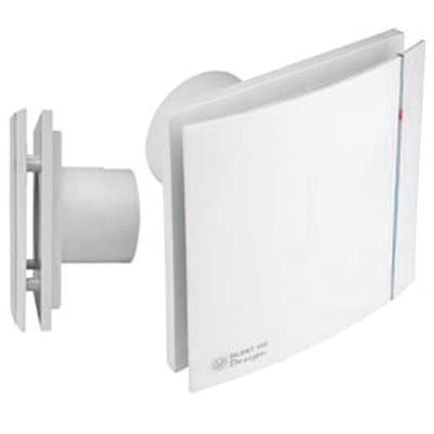 Silent Design Extractor Fan 4" Shutter & Adjustable Timer And Adjustable Humidity Sensor