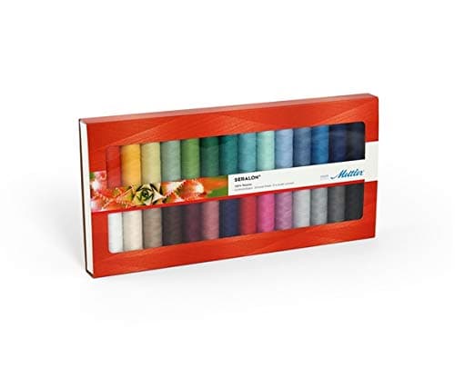 MettlerSeralon Standard 28 Piece Sewing Thread Gift Set - Universal Thread for Sewing and Embroidery Made of 100% Polyester - 200 Metres Per Roll