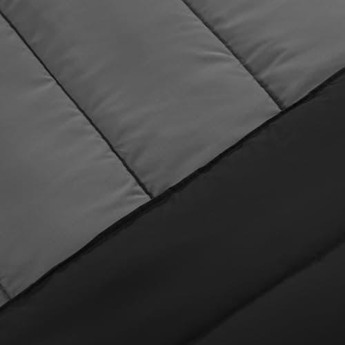 Utopia Bedding All Season Reversible Black and Grey Comforter Set with 2 Pillow Cases, 3 Piece Soft Brushed Microfiber Kids Bedding Set for Boys/Girls, Machine Washable (Twin)