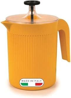 Snips, Cremix, Milk Frother, Manual Milk Frother for Cappuccino, Manual Milk Foam Maker, Cream Color, 0.50 L, 10 x 14.5 x 15.3 cm, Made in Italy