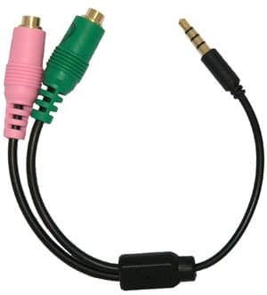 Headset BuddyGold Plated PC Computer Headset to 3.5mm Smartphone Adapter (PC35-PH35g)