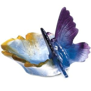 Daum Butterfly Glass Bowl