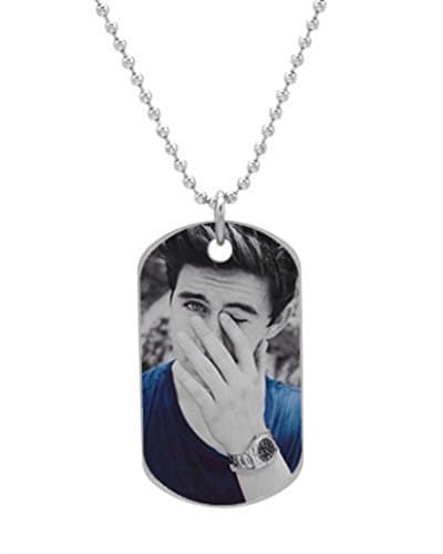 Nash Grier Magcon Boys Custom Cool durable Size 1.2 x 2.1 inches oval alumminum dog tag pet tag ID Necklace Pendant