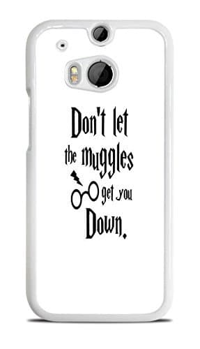 Trendy Muggles Phone Case White Hardshell Case for HTC One M8
