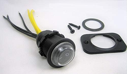 DPDT Waterproof Rocker Switch Sealed 12V Round Toggle Double Pole Double Throw #swblk61A