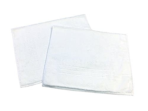 Optima Collection Platinum Level 22" X 34" White Bath Mats, Set of 2, 100% Eco-Friendly Pre-Consumer Regenerated Cotton
