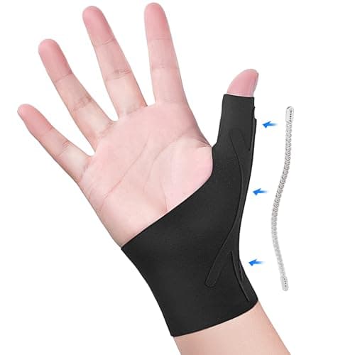 Thumb Wrist Brace Copper Compression Stabilizer Thumb Support Spicus Print Relieves Pain for Carpal Tunnel, Arthritis, Tendonitis, and TFCC - Women and Men - Fits Left or Right Hand - Breathable, Soft