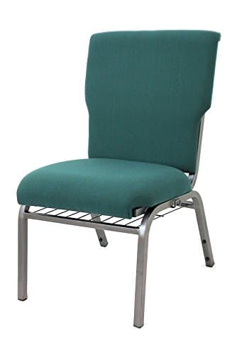 McCourt 039-10540 Auditorium Stack Chair, Standard Fabric, Single, Forest Green