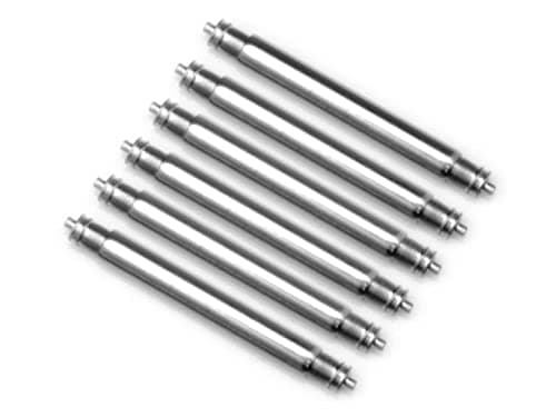 MiLTATHeavy Duty Spring Bars Double Shoulder Dia. 2.5mm for Watch Bands, 3 pairs