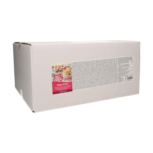 FunCakes Sugar Paste Bright White, Easy to Use, Smooth, Flexible, Soft and Pliable, Perfect for Cake Decorating, Halal, Kosher and Gluten Free.. 12.5 kg (5 x 2.5 kg)
