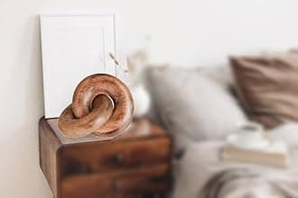 Onlinecraft Wooden Knot For home Decor & office decor books decor Round Shape Knot wooden knot decor ornament Wooden Chain for home decor table decor items mango wood chain color :> Brown (burning, 2)