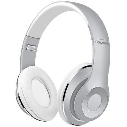 Goodmans Foldable Compact Design Wireless Headphones (Silver)
