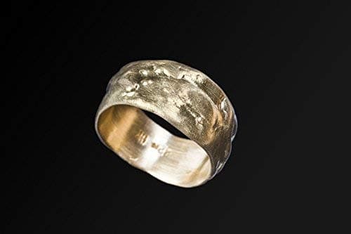 22K Solid Gold Pinky Ring,22K Gold Natural Shaped Fusing Ring.