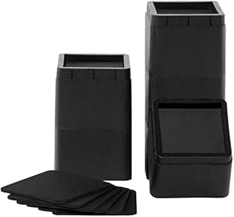 BTSD-home 3 Inches Stackable Bed Risers Furniture Risers for Sofas, Counch, Tables Heavy Duty Bed Frame Lifters Set of 6