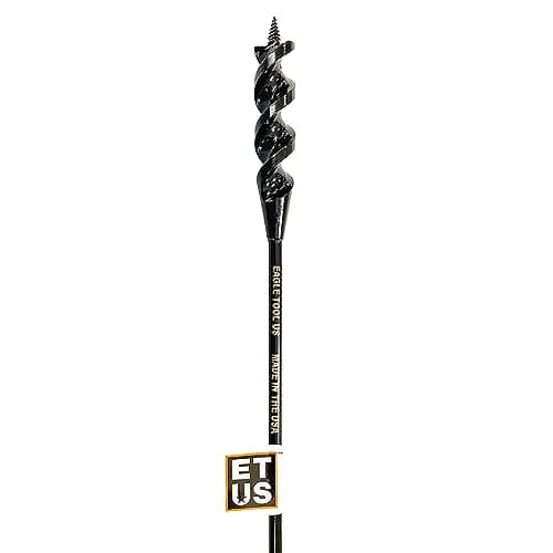 Made in The USA, Eagle Tool US EA37554 Flex Shank Installer Drill Bit, Auger Style, 3/8-Inch by 54-Inch, 3/16-Inch Shank
