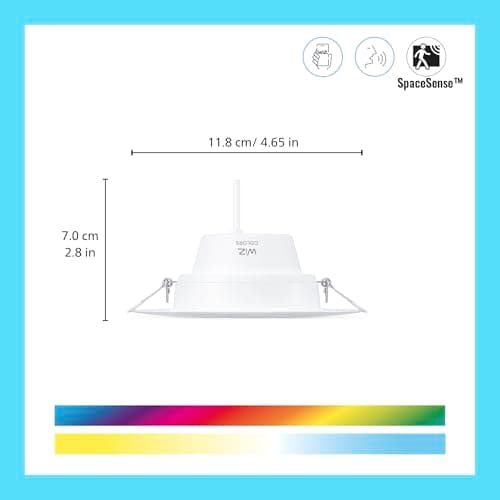 WiZ Retrofit Downlight - 6" LED Recessed Light Fixture - Motion Activated Recessed Light - 1150 Lumens - Connect to Wi-Fi - Voice or App Control - Matter Compatible LED Light - 1 Pack