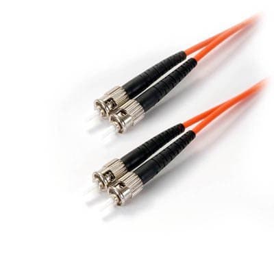 1M ST-ST 62.5/125 Multimode Duplex Fiber Jumper Zipcord Cables (OM1)
