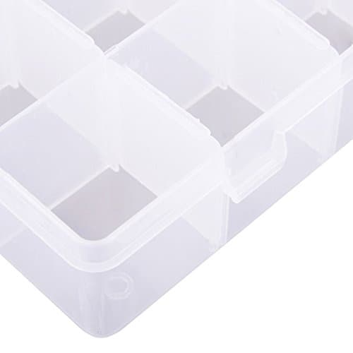 1pcs Float Fishing Lure Hook 18 Slots Adjustable Plastic Tackle Holder Box Case Organizer