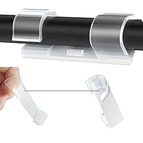 keroro Cable Organizer Clips Cable Management Desktop & Workstation ABS Wire Manager Cord Holder USB Charging Data Line Bobbin Winder 20PCS/100PCS (20-pcs, White)