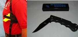 BERSA THUNDER Shoulder Gun Holster, 380, Target, Law Enforcement, Security,206, Comes with a Free Folding Knife