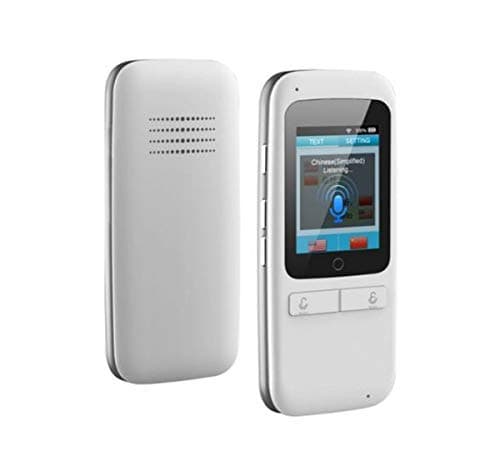 FFF SMART LIFE CONNECTED Instant Voice Language Translator Device - 41Languages Smart Two Way WiFi 2.4inch Touch Screen Portable Translation for Learning Travel Business Shopping - White (MAL-TR01WH)