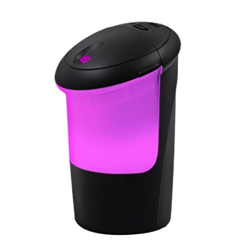 Car Humidifier Diffuser, Mini Air Purifier Cool Mist Humidifier with 7 Color Changing LED Light and Auto Shutoff for Vehicle Cup Holder,Home,Office