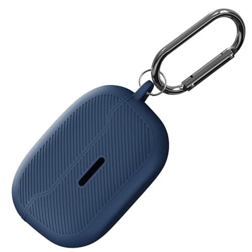 Silicone Protective Case Compatible with JBL Endurance Race, Portable Scratch Shock Resistant Cover with Carabiner [Front LED Visible] Dark Blue