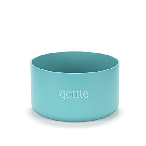 qottle Protective Button Silicone Sleeves for Hydro Flask and 32oz/40oz Stainless Steel Water Bottle-Aqua Blue