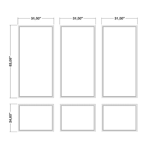 Ready to Go Wall Molding Kit - 3 Upper & 3 Bottom Frames | Easy Installation