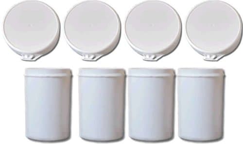 Tamper Proof Plastic Containers & Lids 4 x 45 ml (PP/PE)