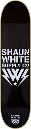 Shaun White Logo Core Black / White Skateboard Deck - 8" x 31.5"