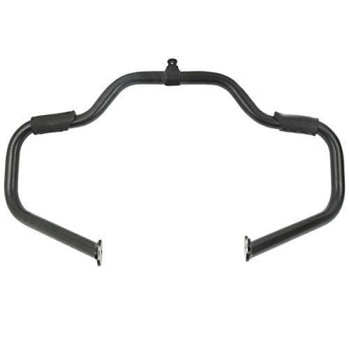 Dasen Front Engine Guard Highway Crash Mustache Engine Guard Protector Frame Crash Bar Highway Compatible with 2000-2017 Harley Softail FL Heritage Classic Fat Boy Models, Gloss Black