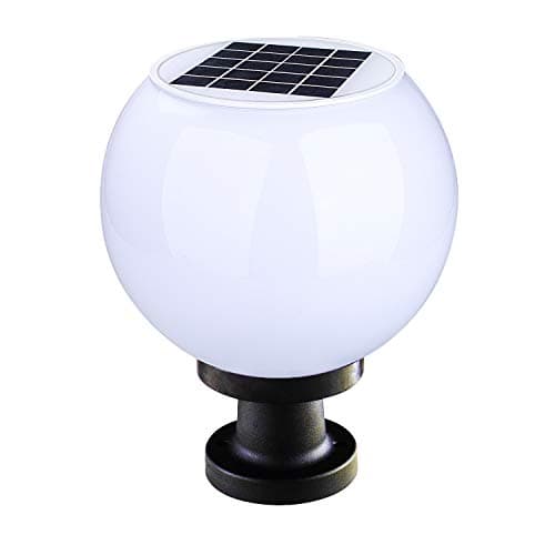 IMISS Lighting LED Solar Post Cap Lights- 3000K Warm White Light ,5-Inch Fitter Base ,Outdoor Plastic Waterproof Rust Solar Fence Lights for Pathway,Garden,Patio,Driveway,Yard Fence Deck