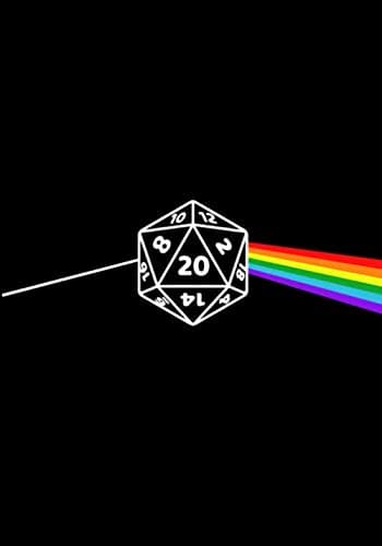 RPG Journal: DnD Campaign Journal with Mixed Paper | Alternating Lined, Hex and Graph Grid Paper | Dice Side of the Moon RPG Notebook with D20 Dice ... Role Playing Games | 7"x10" 120 Pages