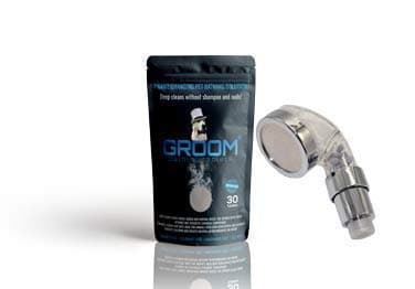 GROOM Bathing Tablets - Rapid Pet Bathing System With Sprayer - Hypoallergenic Dog Shampoo - Tearless & Unscented - No Soap or Suds - pH Neutral, SLS & Paraben Free - For Dogs, Cats, & Horses - 100ct