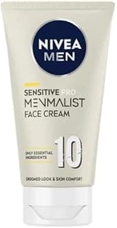 Nivea Men Sensitive Pro Menmalist Face Cream, 24 h Moisturiser for Men, 10 Essential Ingredients to Soothe Skin, Gentle Men's Skin Care, 75 ml (Pack of 1)