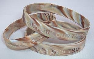 Desert Camouflage "Support Our Troops" Wristband